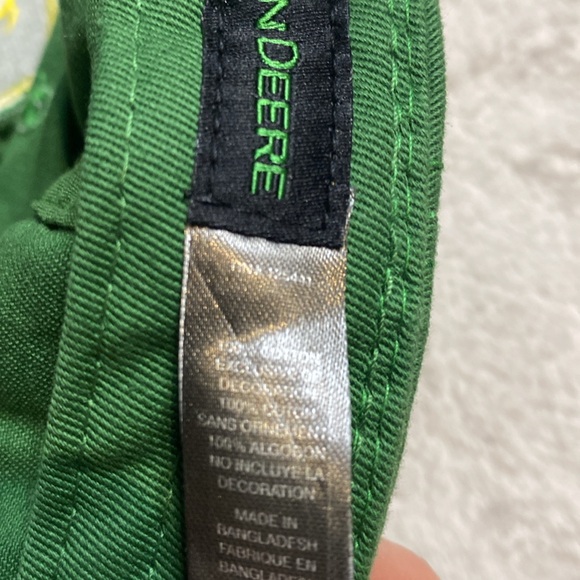 John Deere green cotton adjustable embroidered logo baseball hat - Picture 6 of 6